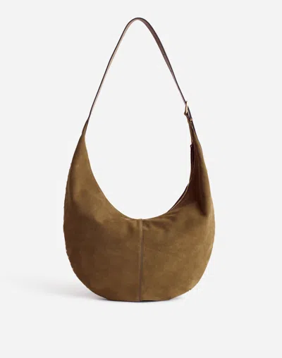 Madewell The Essential Curve Shoulder Bag In Aged Olive