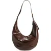 Madewell The Essential Curve Shoulder Bag In Chocolate Raisin