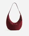 Madewell The Essential Curve Shoulder Bag In Deep Merlot