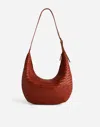 Madewell The Essential Curve Shoulder Bag In Dusty Redwood