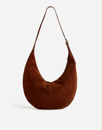 Madewell The Essential Curve Shoulder Bag In Soft Mahogany