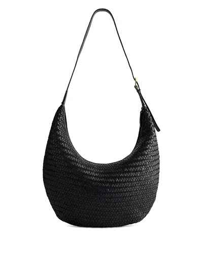 Madewell The Essential Curve Shoulder Bag In True Black