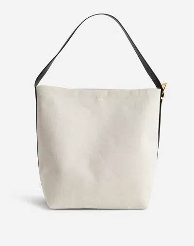 Madewell The Essential Large Bucket Tote In Natural Multi