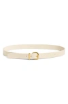 Madewell The Essential Leather Belt In Ecru