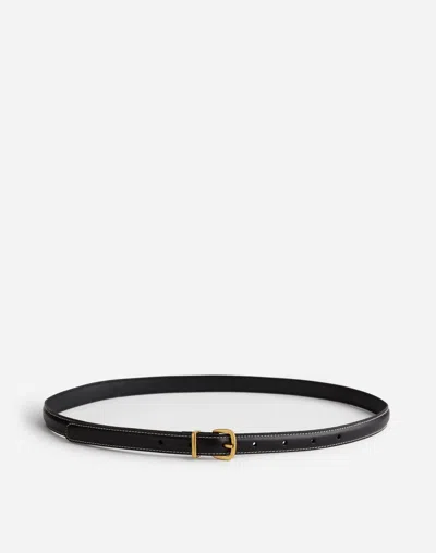 Madewell The Essential Skinny Leather Belt In True Black