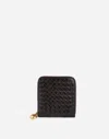 Madewell The Essential Woven Zip Wallet In Coffee Bean