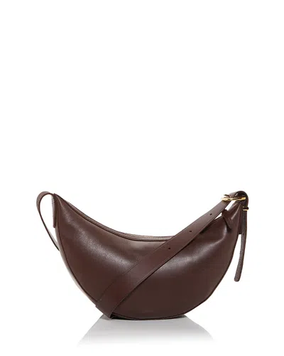 Madewell The Essentials Crescent Sling In Leather In Chocolate