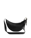 Madewell The Essentials Crescent Sling In Leather In True Black
