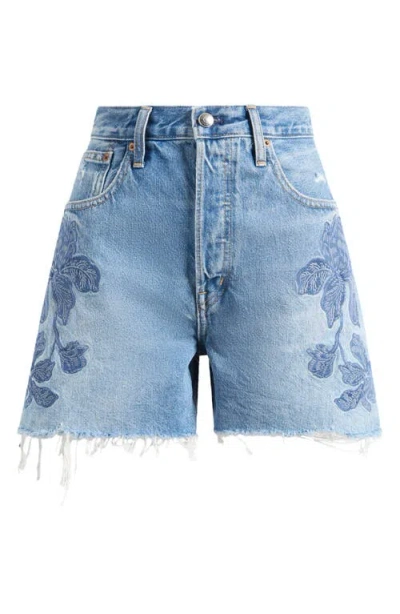 Madewell The Essex Mid-length Shorts In Blue