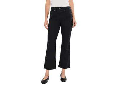 Madewell The Flare Crop Jean In Super Stretch Denim Women's Jeans Black Rinse Wash: 28 In Blue