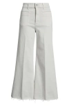 Madewell The Flared Wide Leg Crop Jeans In White