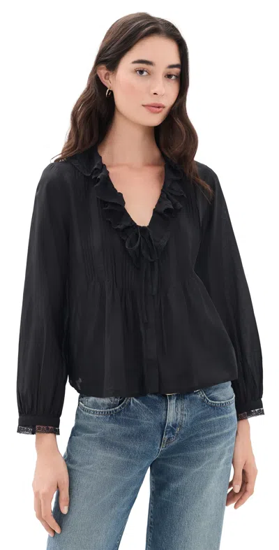 Madewell The Georgina Top Jet Black