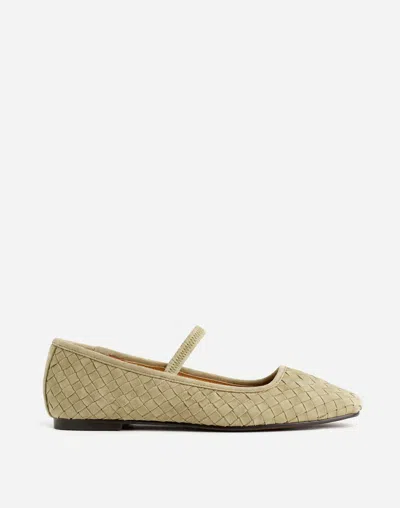 Madewell The Greta Ballet Flat In Washed Olive