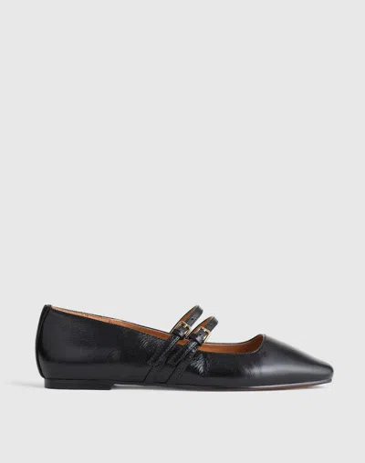 Madewell The Greta Double-strap Ballet Flat In Animal Print