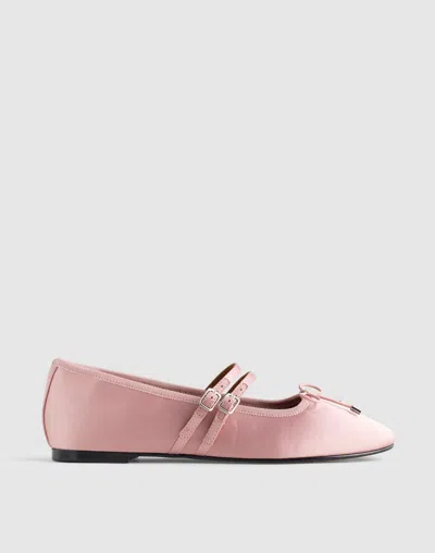 Madewell The Greta Double-strap Ballet Flat In Pink