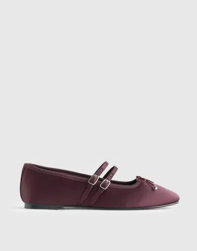 Madewell The Greta Double-strap Ballet Flat In Purple
