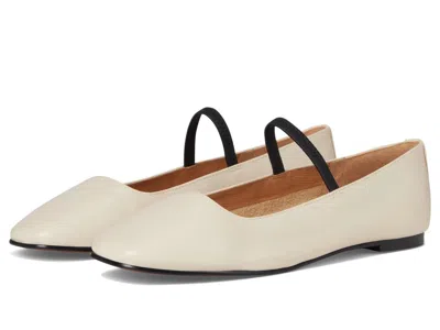 Madewell The Greta Nn044 Ballet Flat Women's Ecru Leather Slip On Zogg3326 In Multi