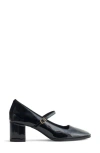 Madewell The Greta Patent Mary Jane Pump In Black