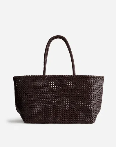 Madewell The Handwoven Cane Tote In Dark Carob