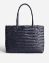 Madewell Handwoven Leather Tote In Nighttime