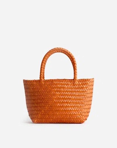 Madewell The Handwoven Mini Tote In Orange