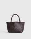 Madewell The Handwoven Mini Tote In Brown