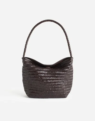 Madewell The Handwoven Shoulder Bag In Coffee Bean