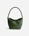 Madewell The Handwoven Shoulder Bag In Golf Green