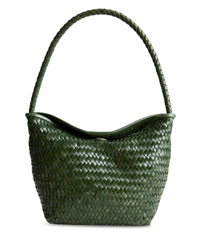 Madewell The Handwoven Shoulder Bag In Green