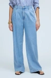 Madewell The Harlow High Waist Wide Leg Jeans In Benicia Wash