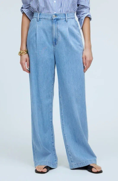 Madewell The Harlow High Waist Wide Leg Jeans In Benicia Wash