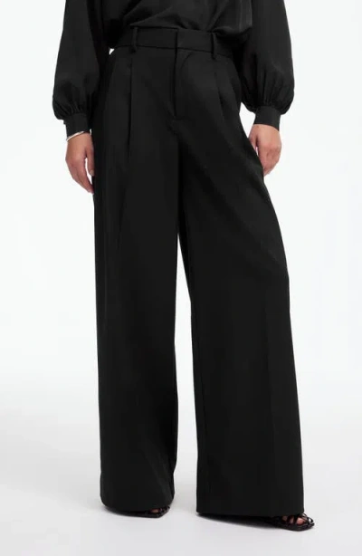 Madewell The Harlow Superwide Leg Twill Pants In Black