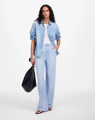 Madewell The Harlow Wide-leg Denim Trouser In Noll Wash