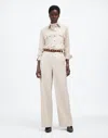 Madewell The Harlow Wide-leg Pant In Pebble Stone