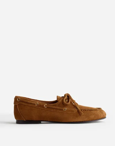 Madewell The Jamie Boat Shoe In Brown