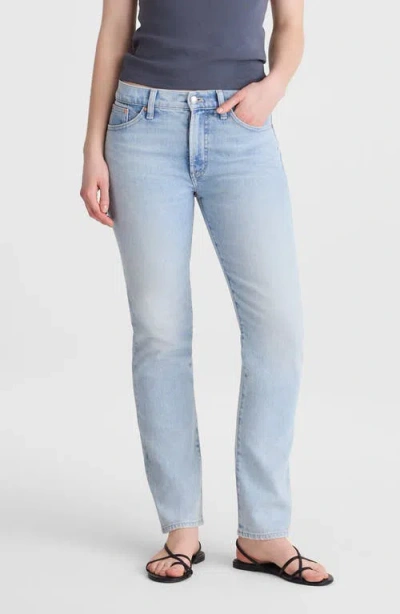 Madewell The Jules Slim-straight Jean In Brown