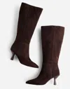 Madewell The Justine Knee-high Boot With Extended Calf In Dark Carob