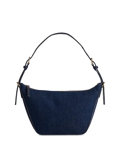 Madewell The Keeper Denim Shoulder Bag In Dark Denim
