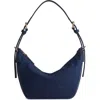 Madewell The Keeper Denim Shoulder Bag In Blue
