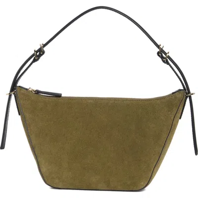 Madewell The Keeper Suede Shoulder Bag In Green