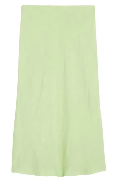 Madewell The Layton Midi Slip Skirt In Seedling