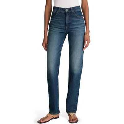 Madewell The Longline Straight Jeans In Blue