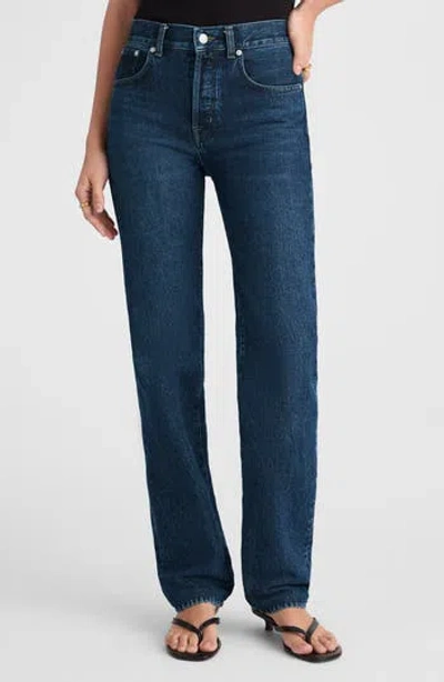 Madewell The Longline Straight Jeans In Blue