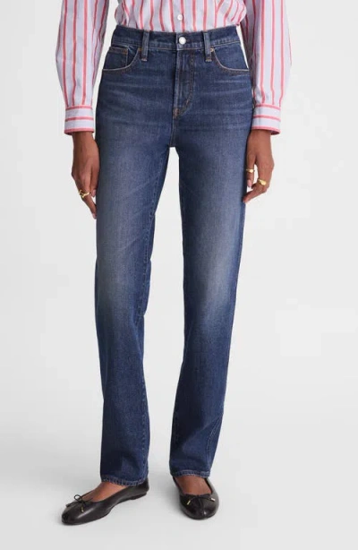 Madewell The Longline Straight Leg Jeans In Blue
