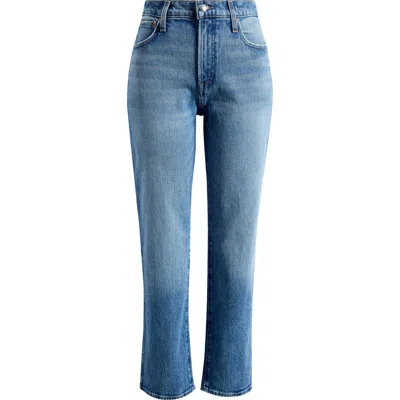 Madewell The Longline Straight Leg Jeans In Blue