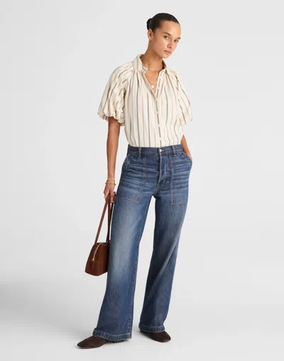 Madewell The Low-slung Baggy Jean In White