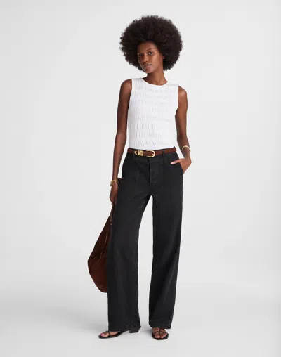 Madewell The Low-slung Baggy Jean In Black