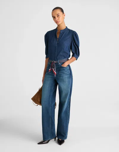 Madewell The Low-slung Baggy Jean In Blue