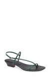 Madewell The Maycie Asymmetric T-strap Sandal In Golf Green
