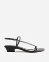 Madewell The Maycie Asymmetric T-strap Sandal In True Black